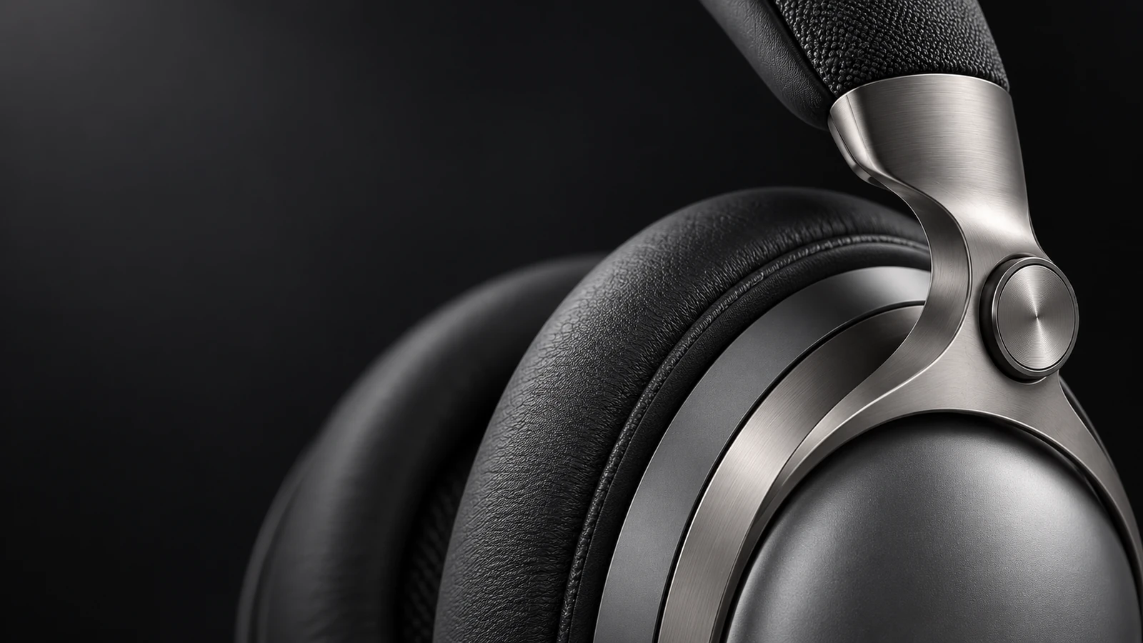 Veyra One in Graphite, earcup and metal pivot close-up