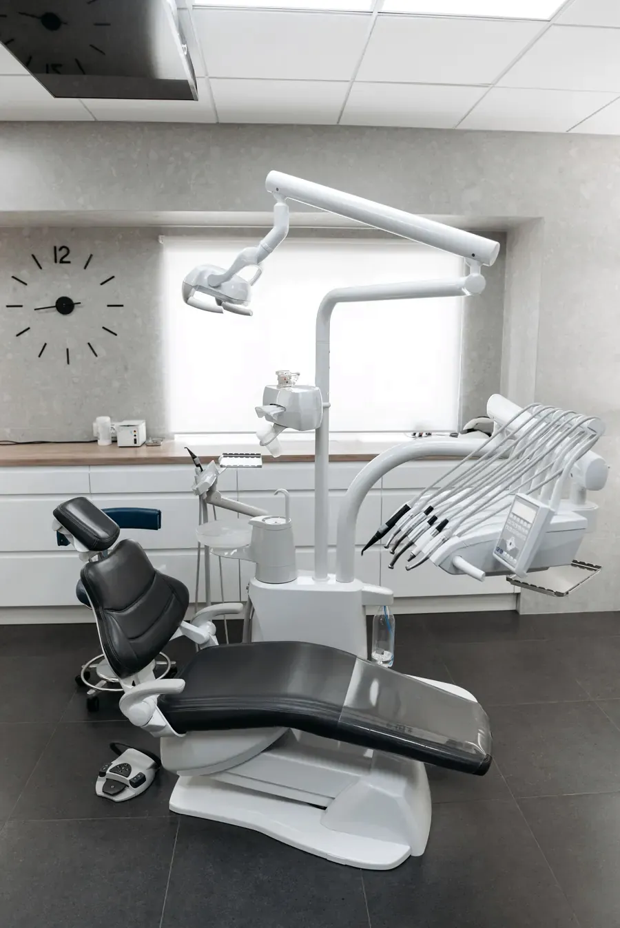 Bright dental treatment room and equipment